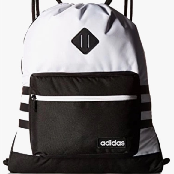 ADIDAS CLASSIC 3S SACKPACK, WHITE, ONE SIZE - Picture 1 of 7
